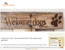 Tablet Screenshot of holidays-with-pets.de